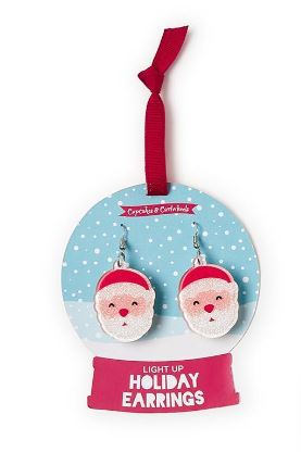 Santa Christmas Light Up Earrings
