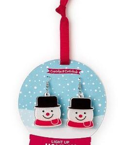 Snowman Christmas Light Up Earrings