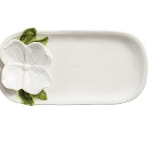White Flower Everything Tray